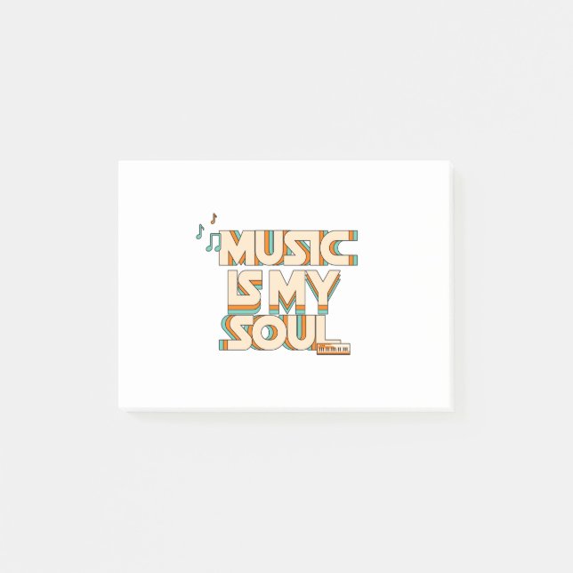 Musik Is My Soul Post-it Klebezettel (Vorderseite)