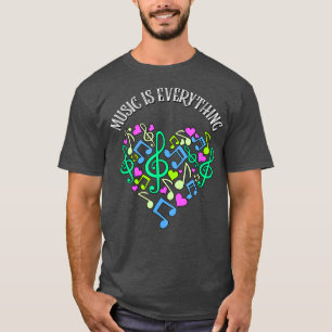 Musik ist alles Musikalische Noten Herz 1850 T-Shirt