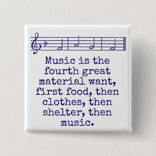 Musik ist das vierte große Material Gewollt - Musi Button