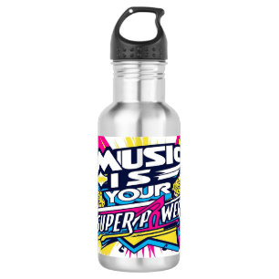 Musik ist deine Superkraft 2 Edelstahlflasche