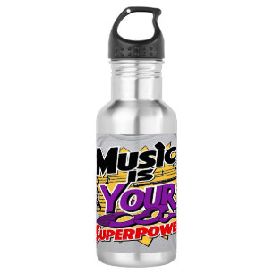 Musik ist deine Superkraft 3 Edelstahlflasche