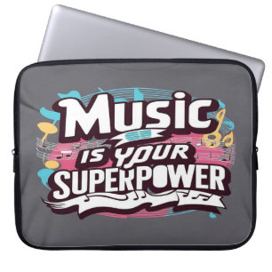 Musik ist deine Superkraft Laptopschutzhülle