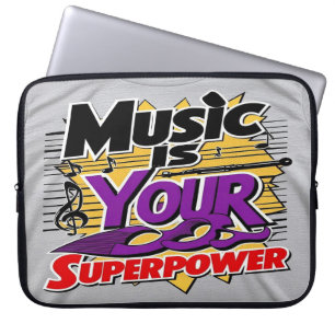 Musik ist deine Superkraft Laptopschutzhülle