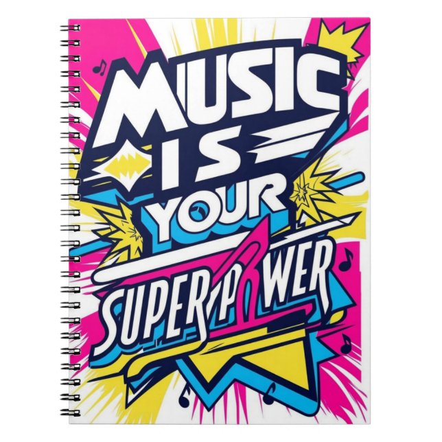 Musik ist deine Supermacht Notizblock (Vorderseite)