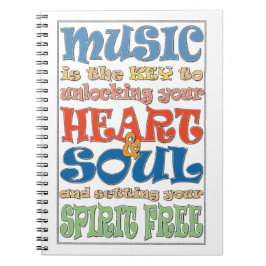 Musik ist der Schlüssel Notizblock
