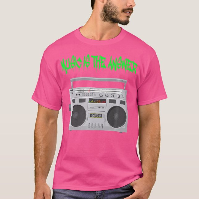 Musik ist die Antwort von Edm Techno Tance Hip Hop T-Shirt (Vorderseite)