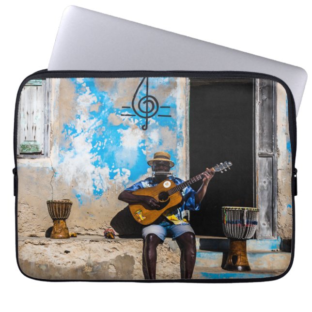 Musik ist die Medizin des Geistes Laptopschutzhülle (Vorderseite)
