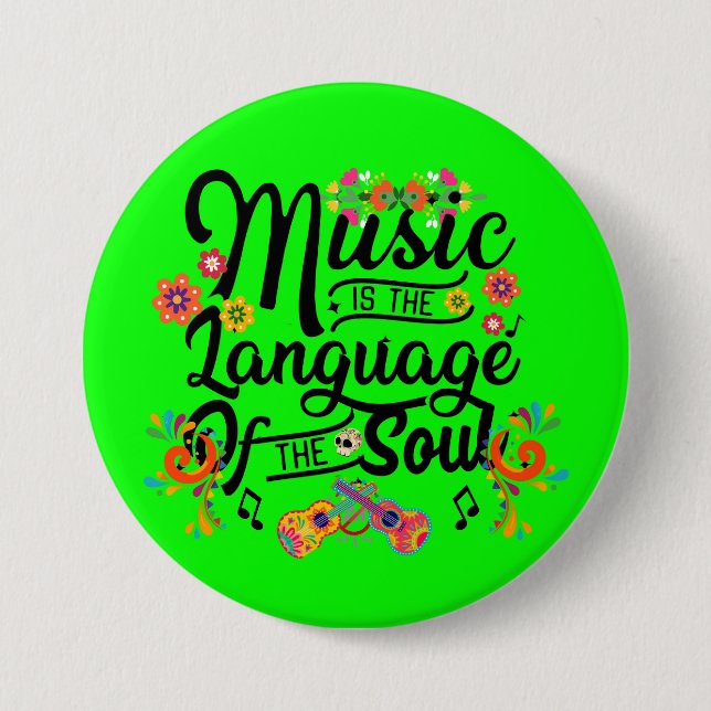 Musik ist die Sprache der Seele Button (Vorderseite)
