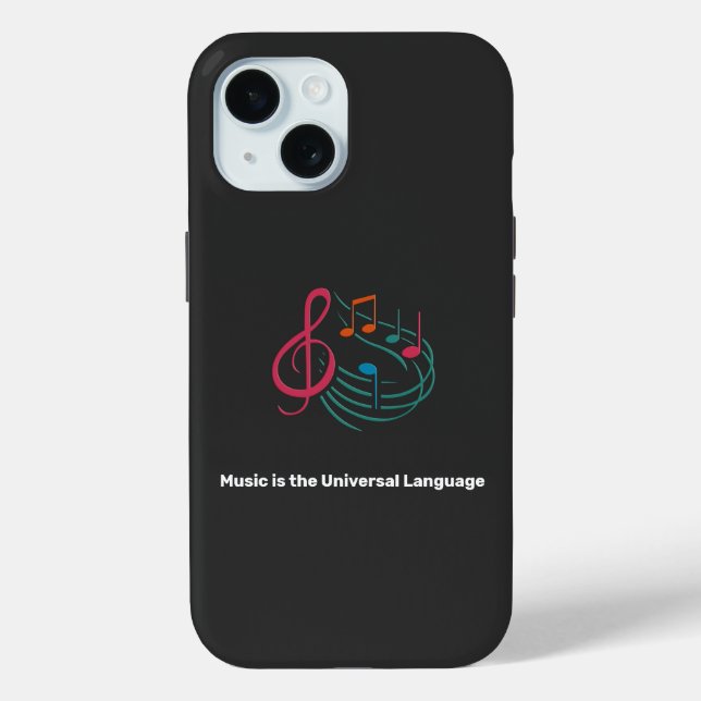 "Musik ist die Universelle Sprache." MUSIK LOVER Case-Mate iPhone Hülle (Rückseite)