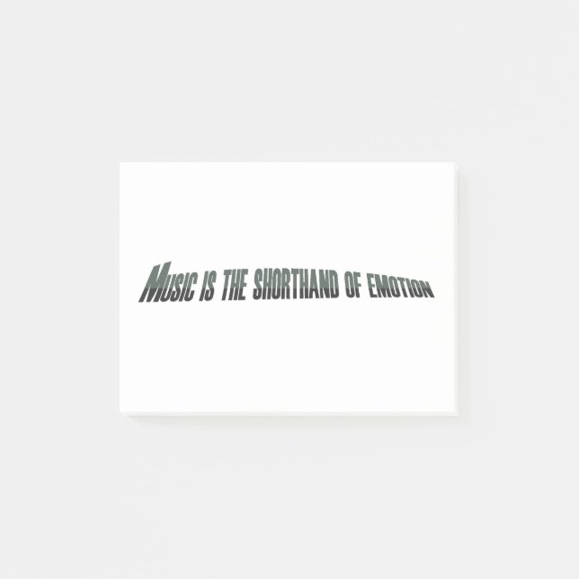 Musik ist die Verkürzung der Gefühle Post-it Klebezettel (Vorderseite)