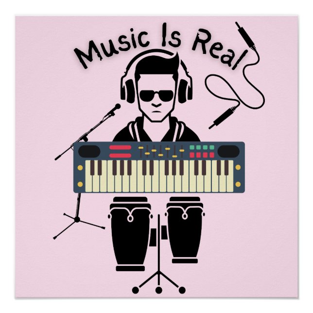 Musik ist echt poster (Vorderseite)
