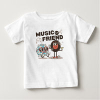 Musik ist ein Freund-Baby-T - Shirt