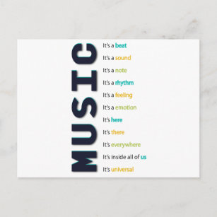 Musik ist es ..... postkarte