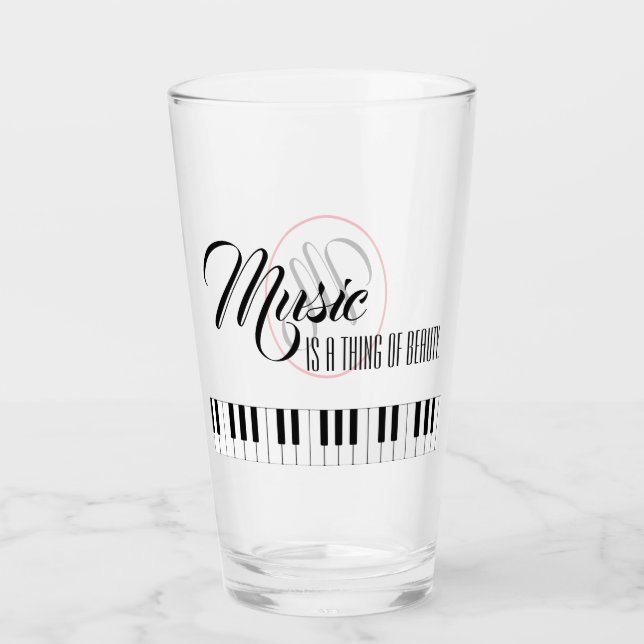 Musik ist etwas Schönes Glas (Vorderseite)