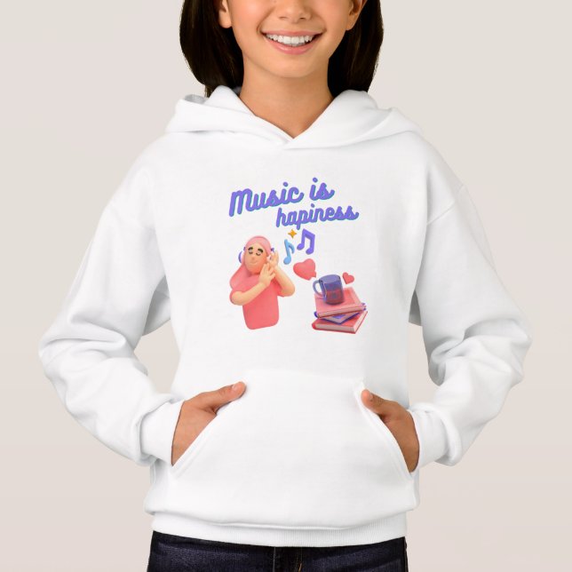 Musik ist Glück Hoodie (Vorderseite)