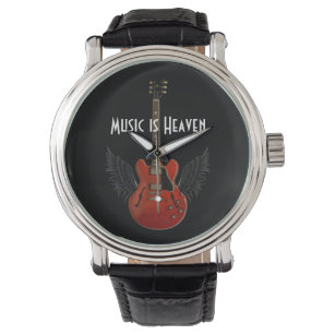Musik ist Haven Men's Wristwatch mit Lederband Armbanduhr