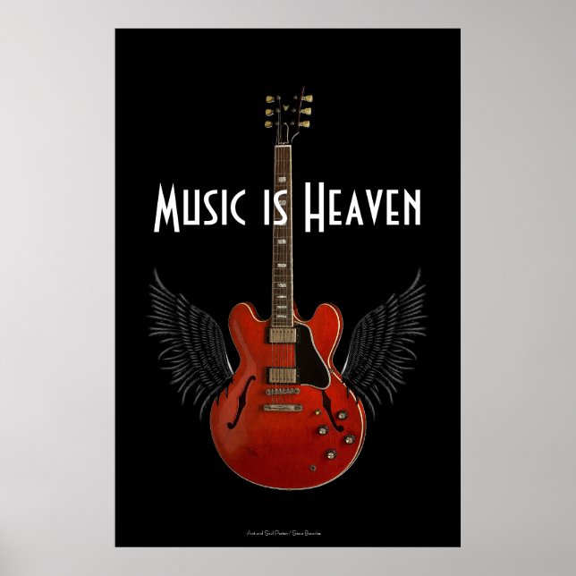 Musik ist Himmel 36 x 34 Poster (Vorne)