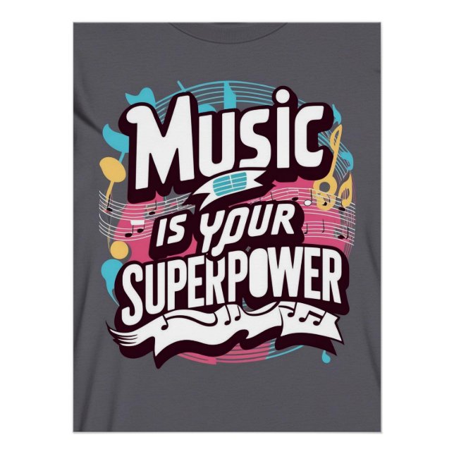 Musik ist Ihre Superpower-Option 2 Poster (Vorderseite)