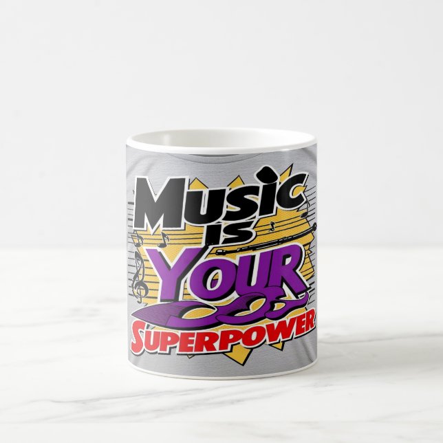 Musik ist Ihre Superpower Option 3 Kaffeetasse (Mittel)