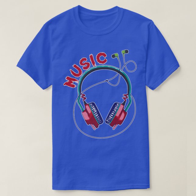 Musik ist in den Air-Kopfhörern T-Shirt (Design vorne)