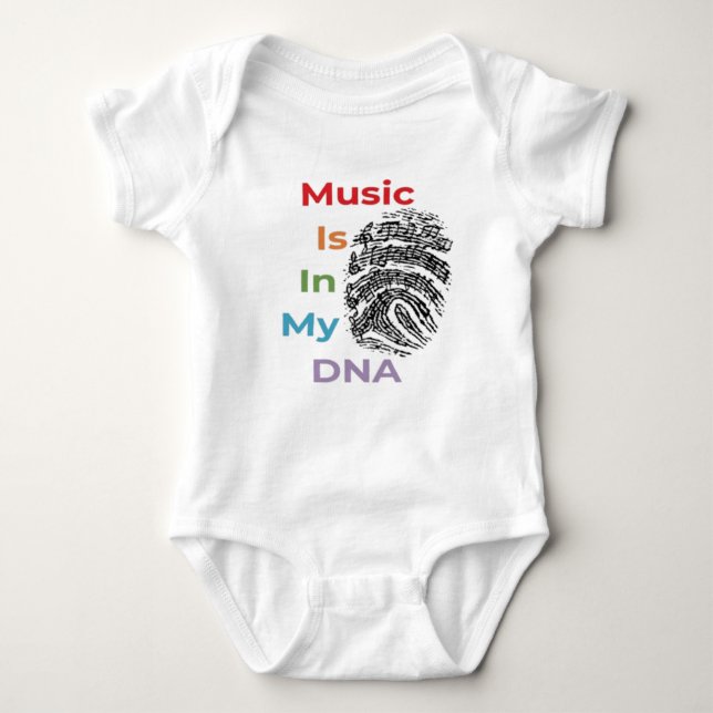 Musik ist in meinem DNA-Baby-Bodysuit Baby Strampler (Vorderseite)