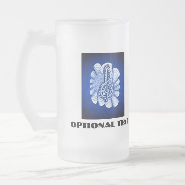 Musik ist Kunst Mattglas Bierglas (Links)