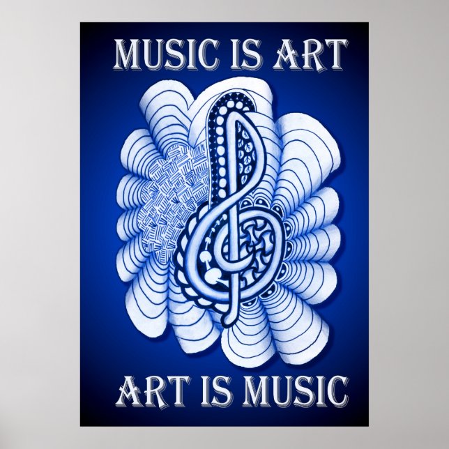 Musik ist Kunst Poster (Vorne)