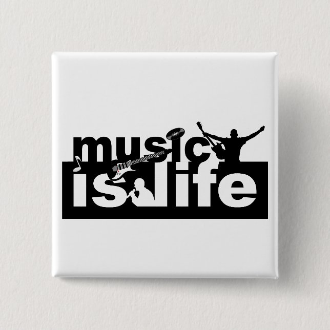 Musik ist Leben - anpassen! Button (Vorderseite)