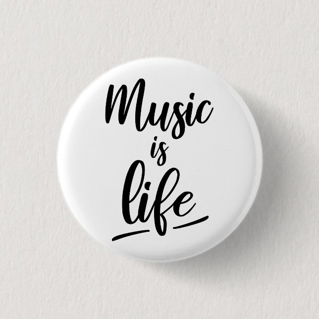 Musik ist Leben Button (Vorderseite)