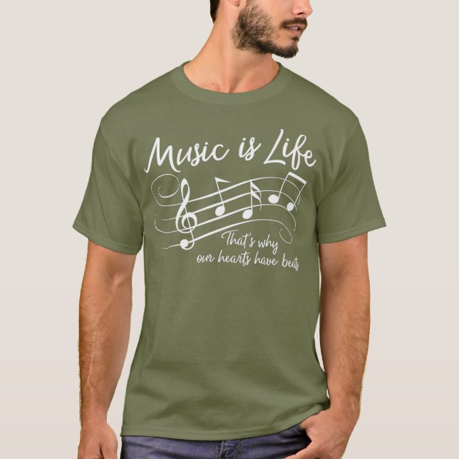 Musik ist Leben Das ist der Grund, warum unsere He T-Shirt (Vorderseite)
