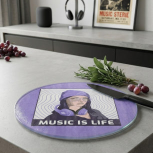 Musik Ist Leben Glas Schneidbrett – Lavendel Schwi Schneidebrett