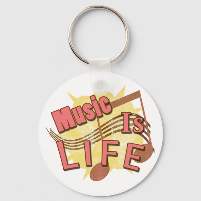 Musik ist Leben Schlüsselanhänger (Vorderseite)