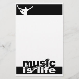 Musik ist "Leben" still, anpassen Briefpapier