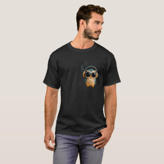 Musik ist Leben Süßer 3D-Uhu und fette pinke Typog T-Shirt