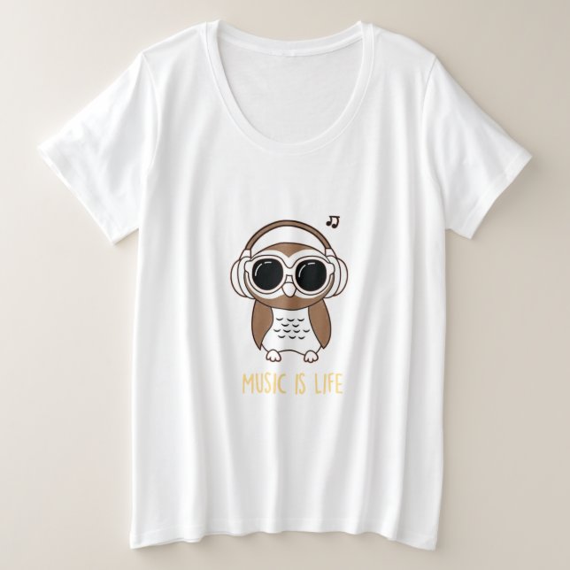 Musik ist Leben, um Design zu beleben Große Größe T-Shirt (Design vorne)