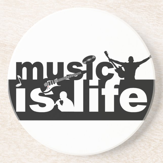 Musik ist Leben-Untersetzer - fertigen Sie Untersetzer (Vorne)