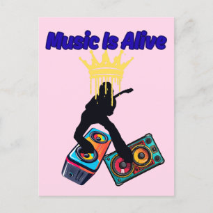 Musik ist lebendig feiertagspostkarte