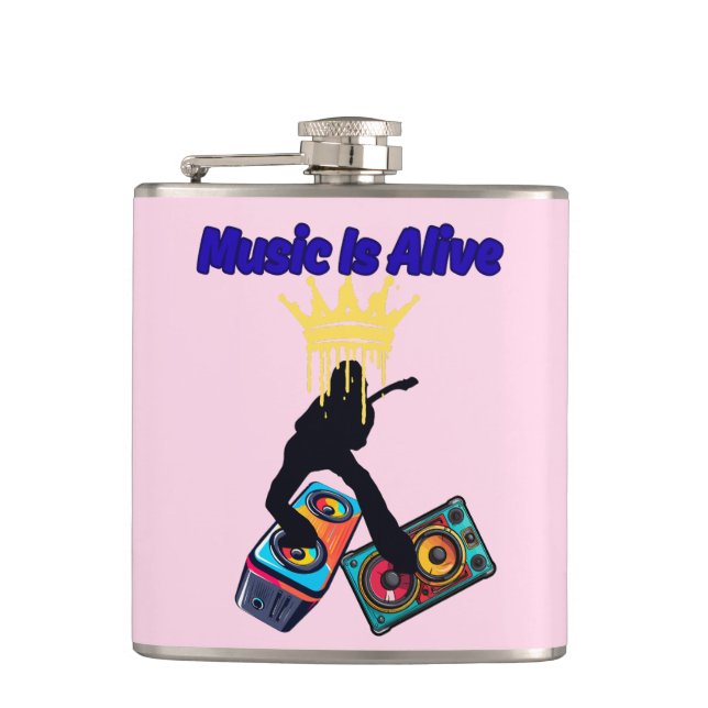Musik ist lebendig flachmann (Vorderseite)