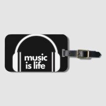 Musik ist Lebens Gepäckanhänger