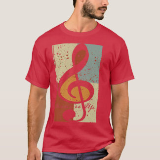Musik ist lebenswendiger Clef T-Shirt