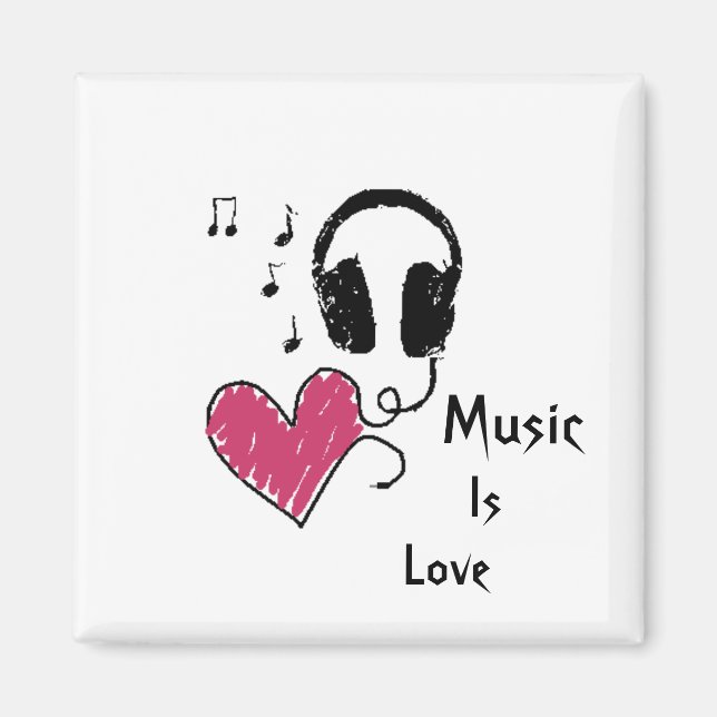 Musik ist Liebe Magnet (Vorne)