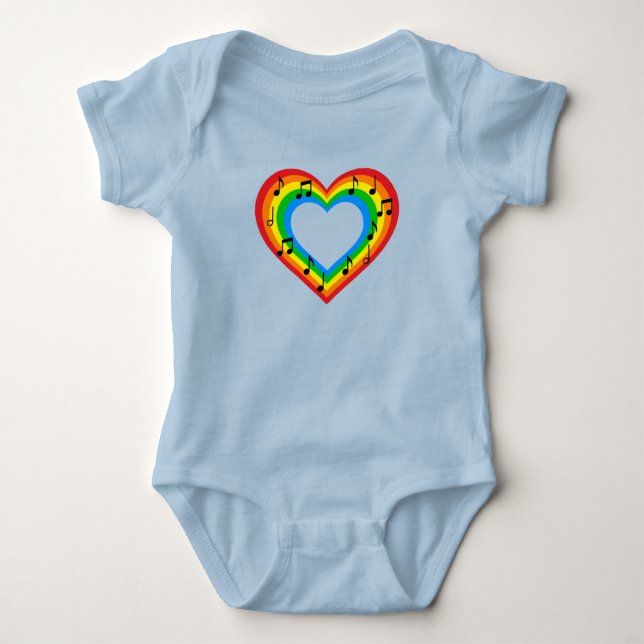 Musik ist Love Bodysuit Baby Strampler (Vorderseite)