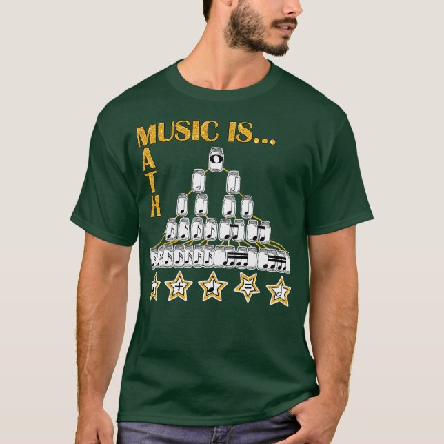 Musik ist Mathematik pro Fach Geschenk für Lehrer T-Shirt (Vorderseite)