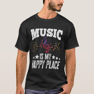 Musik ist mein glücklicher Ort Geschenk Musiker Lo T-Shirt