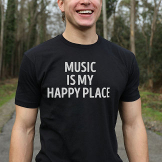 Musik ist mein glücklicher Platz Musik Lover T-Shirt