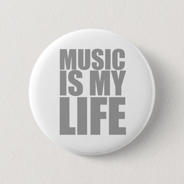 Musik ist mein Leben Button (Vorderseite)