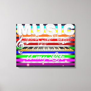 Musik ist mein Leben Leinwanddruck