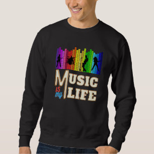 Musik ist mein Leben mit Gitarrist Sängerin Piano Sweatshirt