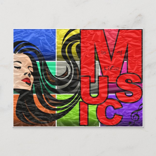 Musik ist mein Leben Postkarte (Vorderseite)