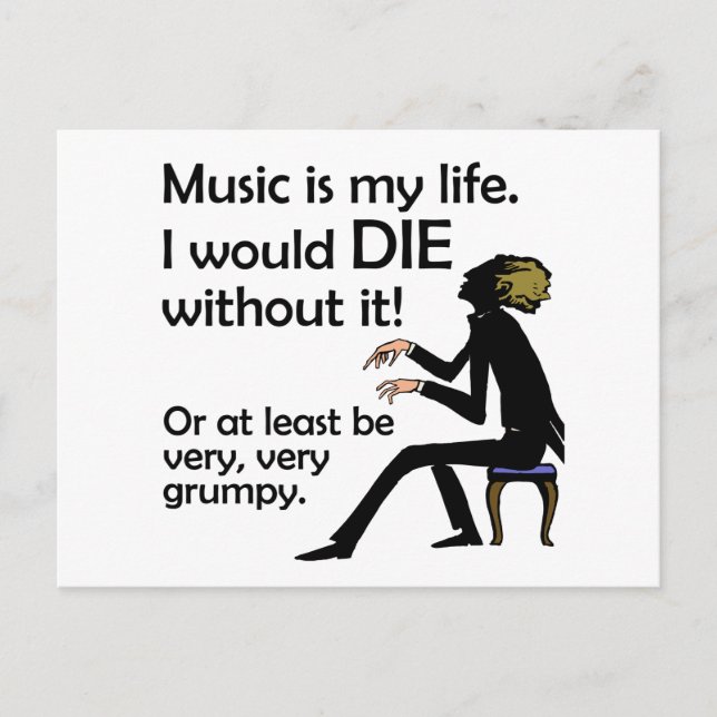 Musik ist mein Leben Postkarte (Vorderseite)